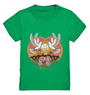 Wahre Liebe - Tauben und Rosen Symbol der Romantik - Kids Premium Shirt Bright Lights Arts