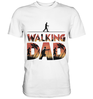 Walking Dad – Wanderlust bei Sonnenuntergang - Premium Shirt Bright Lights Arts