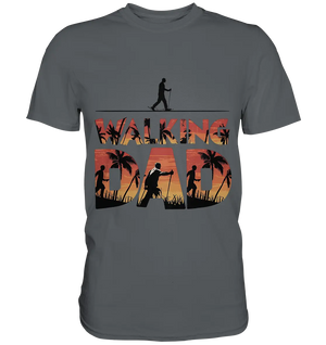 Walking Dad – Wanderlust bei Sonnenuntergang - Premium Shirt Bright Lights Arts