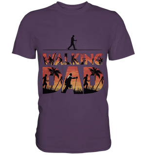 Walking Dad – Wanderlust bei Sonnenuntergang - Premium Shirt Bright Lights Arts