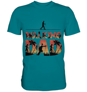 Walking Dad – Wanderlust bei Sonnenuntergang - Premium Shirt Bright Lights Arts