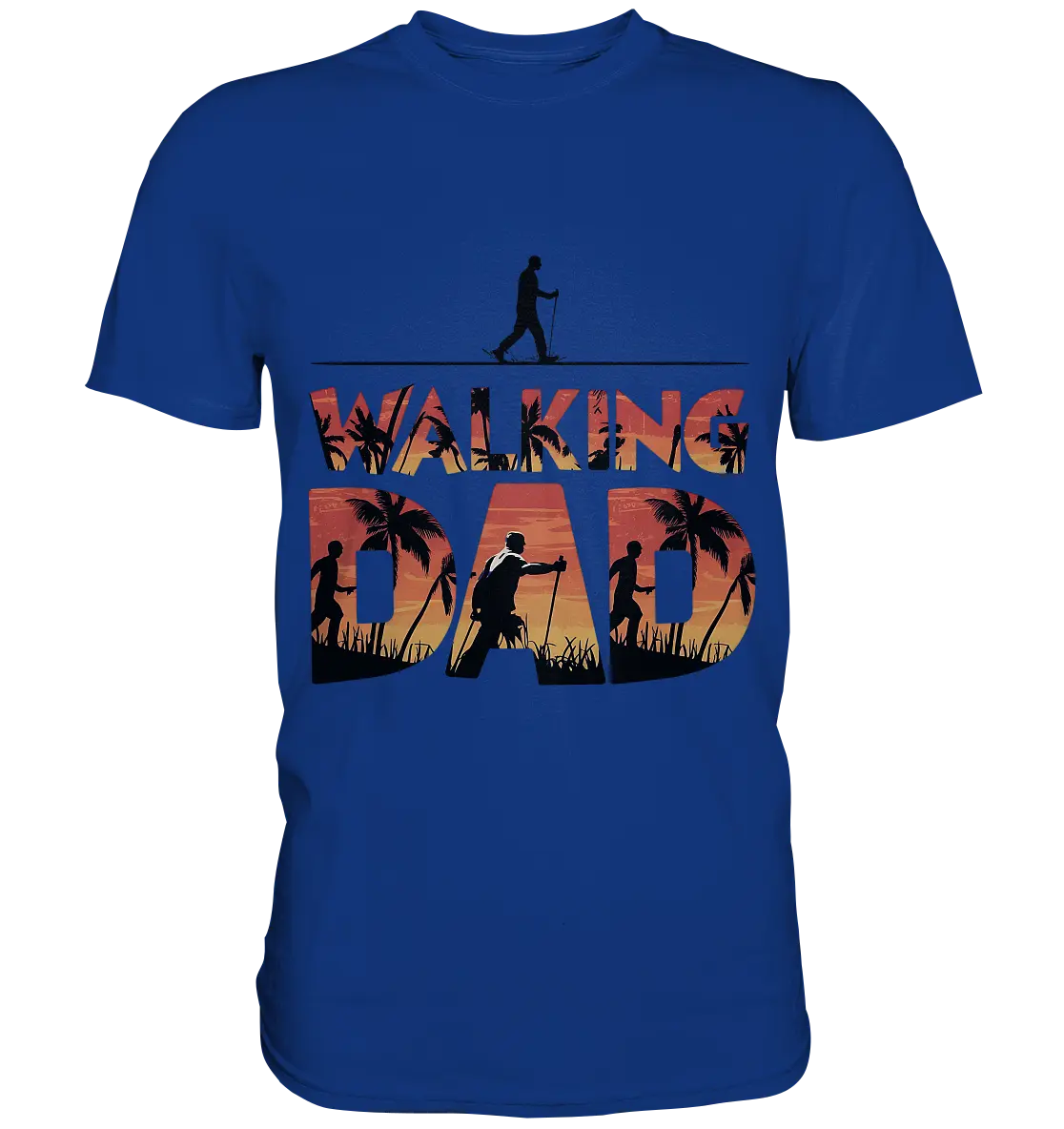 Walking Dad – Wanderlust bei Sonnenuntergang - Premium Shirt Bright Lights Arts