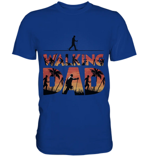 Walking Dad – Wanderlust bei Sonnenuntergang - Premium Shirt Bright Lights Arts