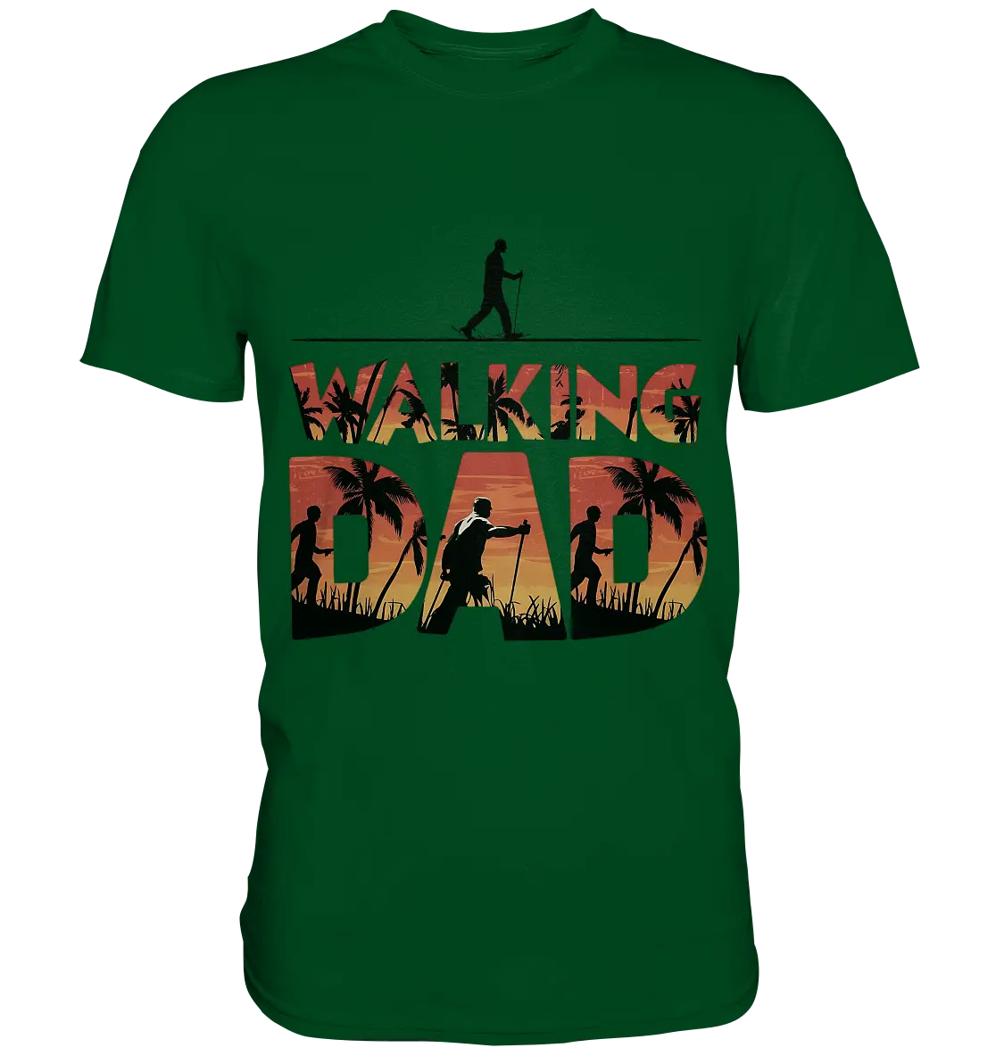 Walking Dad – Wanderlust bei Sonnenuntergang - Premium Shirt Bright Lights Arts