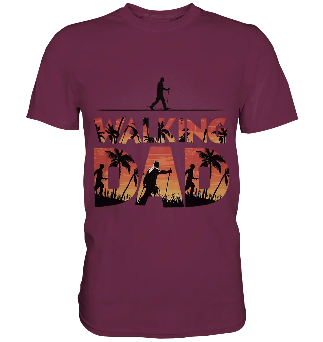 Walking Dad – Wanderlust bei Sonnenuntergang - Premium Shirt Bright Lights Arts