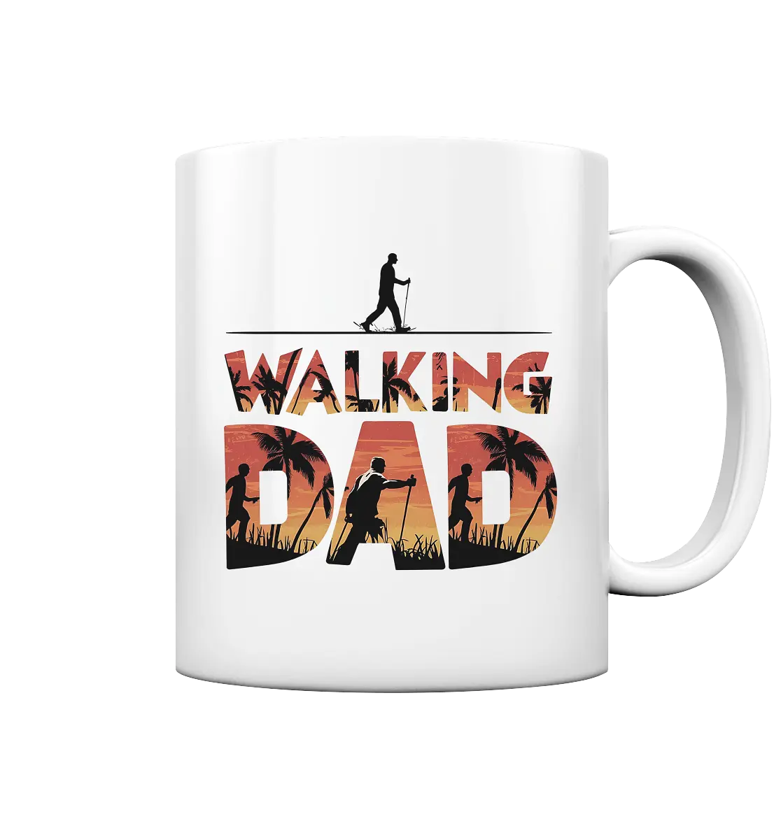 Walking Dad – Wanderlust bei Sonnenuntergang - Tasse glossy Bright Lights Arts