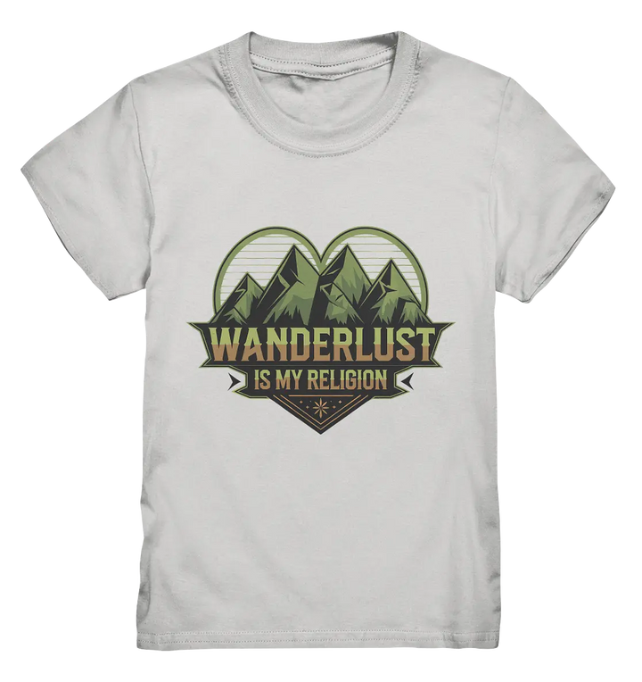 Wanderlust Is My Religion - Berg & Herz - Kids Premium Shirt Bright Lights Arts
