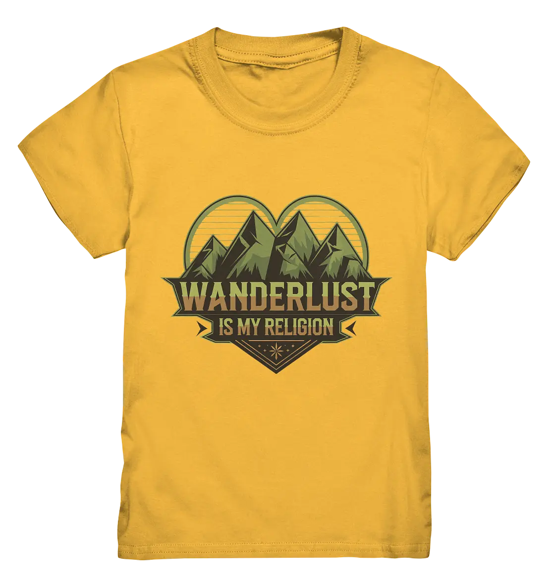 Wanderlust Is My Religion - Berg & Herz - Kids Premium Shirt Bright Lights Arts