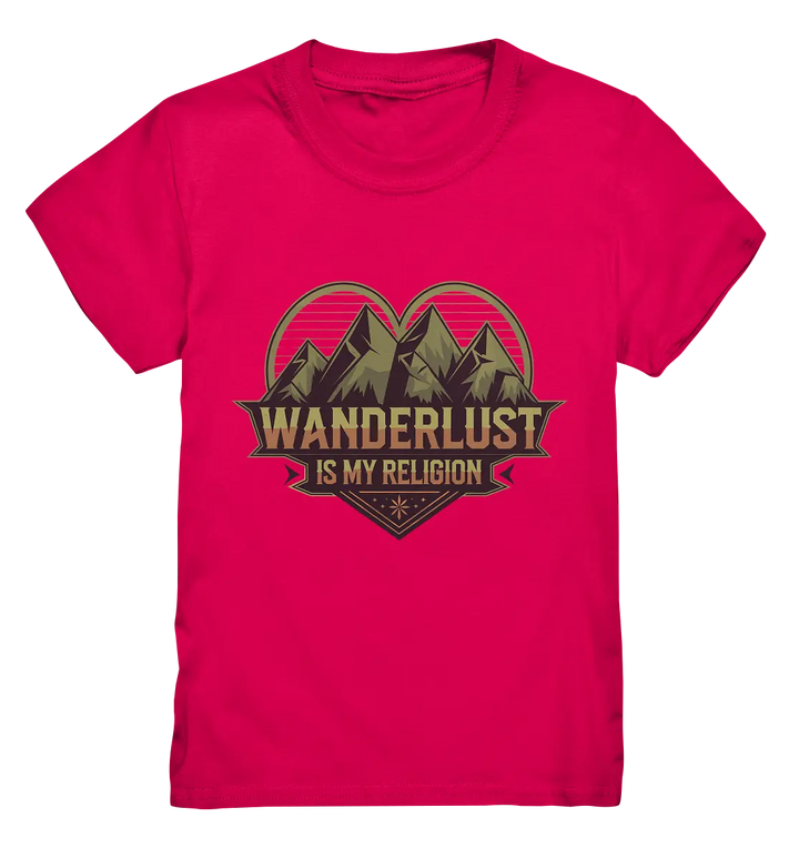 Wanderlust Is My Religion - Berg & Herz - Kids Premium Shirt Bright Lights Arts