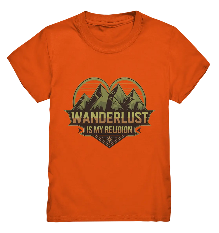 Wanderlust Is My Religion - Berg & Herz - Kids Premium Shirt Bright Lights Arts