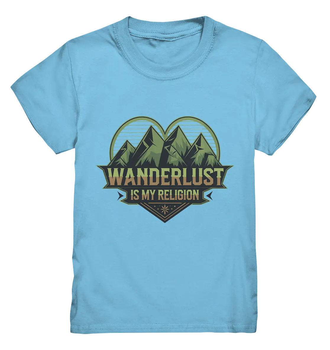 Wanderlust Is My Religion - Berg & Herz - Kids Premium Shirt Bright Lights Arts
