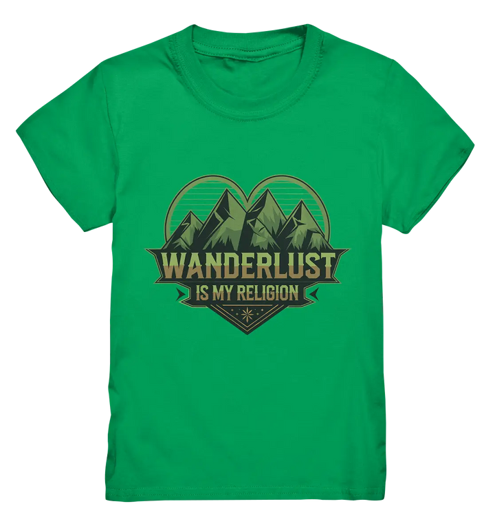 Wanderlust Is My Religion - Berg & Herz - Kids Premium Shirt Bright Lights Arts