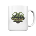 Wanderlust Is My Religion - Berg & Herz - Tasse glossy Bright Lights Arts