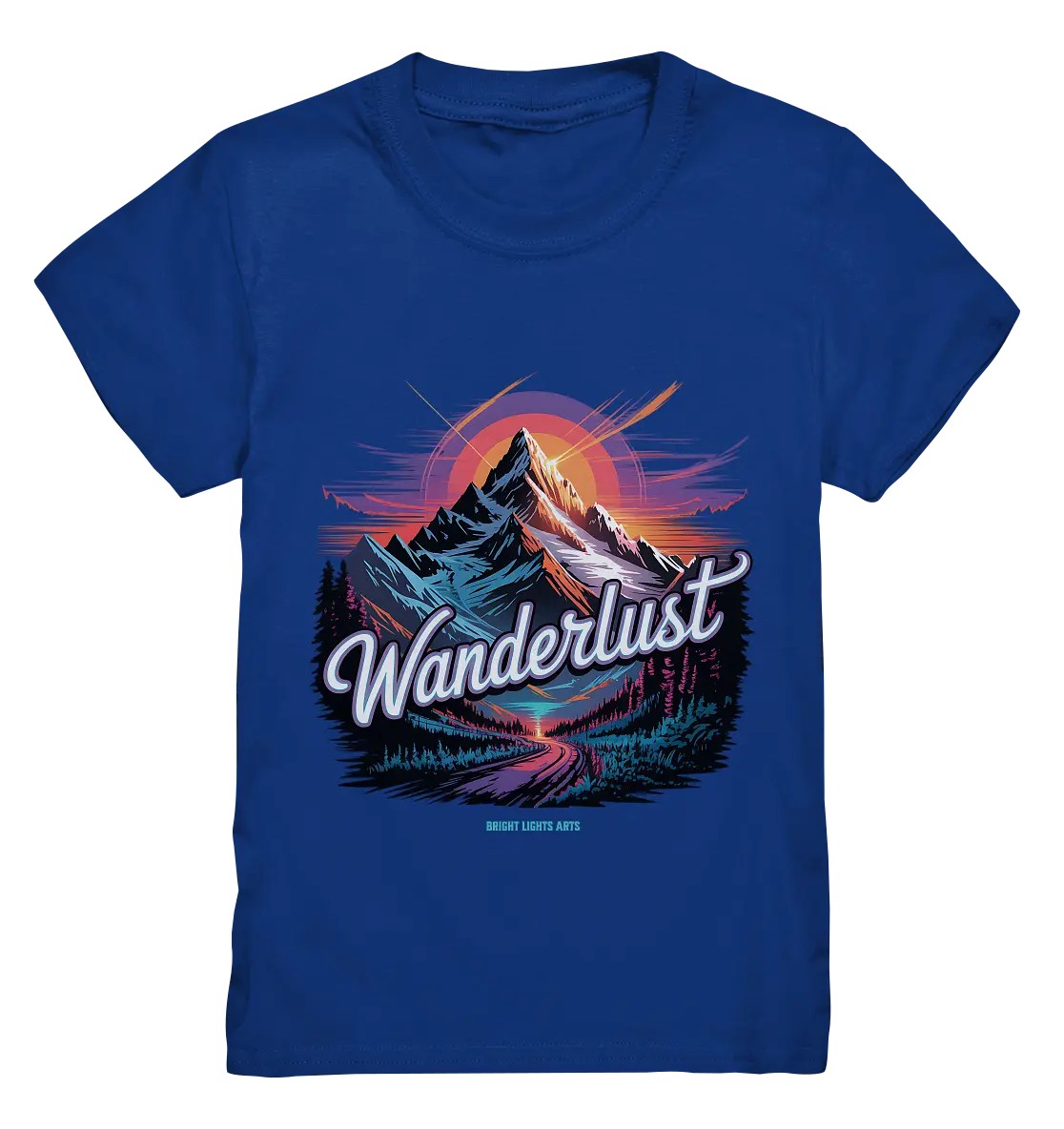 Wanderlust Mountain Adventure - Kids Premium Shirt Bright Lights Arts