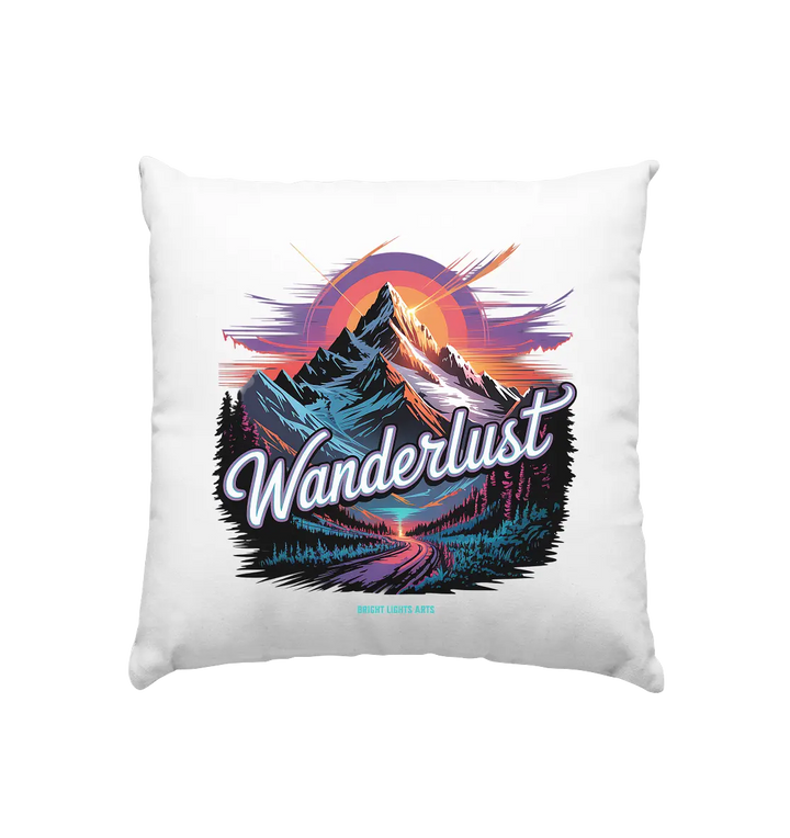 Wanderlust Mountain Adventure - Kissen 40x40cm Bright Lights Arts