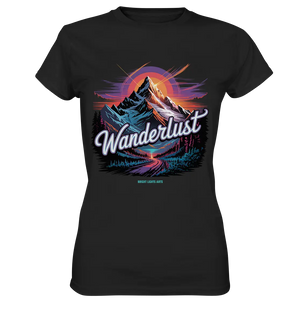 Wanderlust Mountain Adventure - Ladies Premium Shirt Bright Lights Arts