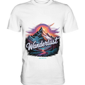 Wanderlust Mountain Adventure - Premium Shirt Bright Lights Arts