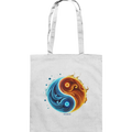 Wasser und Feuer – Yin-Yang-Design der Gegensätze - Baumwolltasche Bright Lights Arts