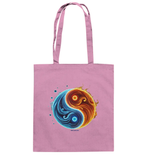 Wasser und Feuer – Yin-Yang-Design der Gegensätze - Baumwolltasche Bright Lights Arts