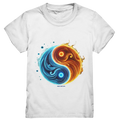 Wasser und Feuer – Yin-Yang-Design der Gegensätze - Kids Premium Shirt Bright Lights Arts