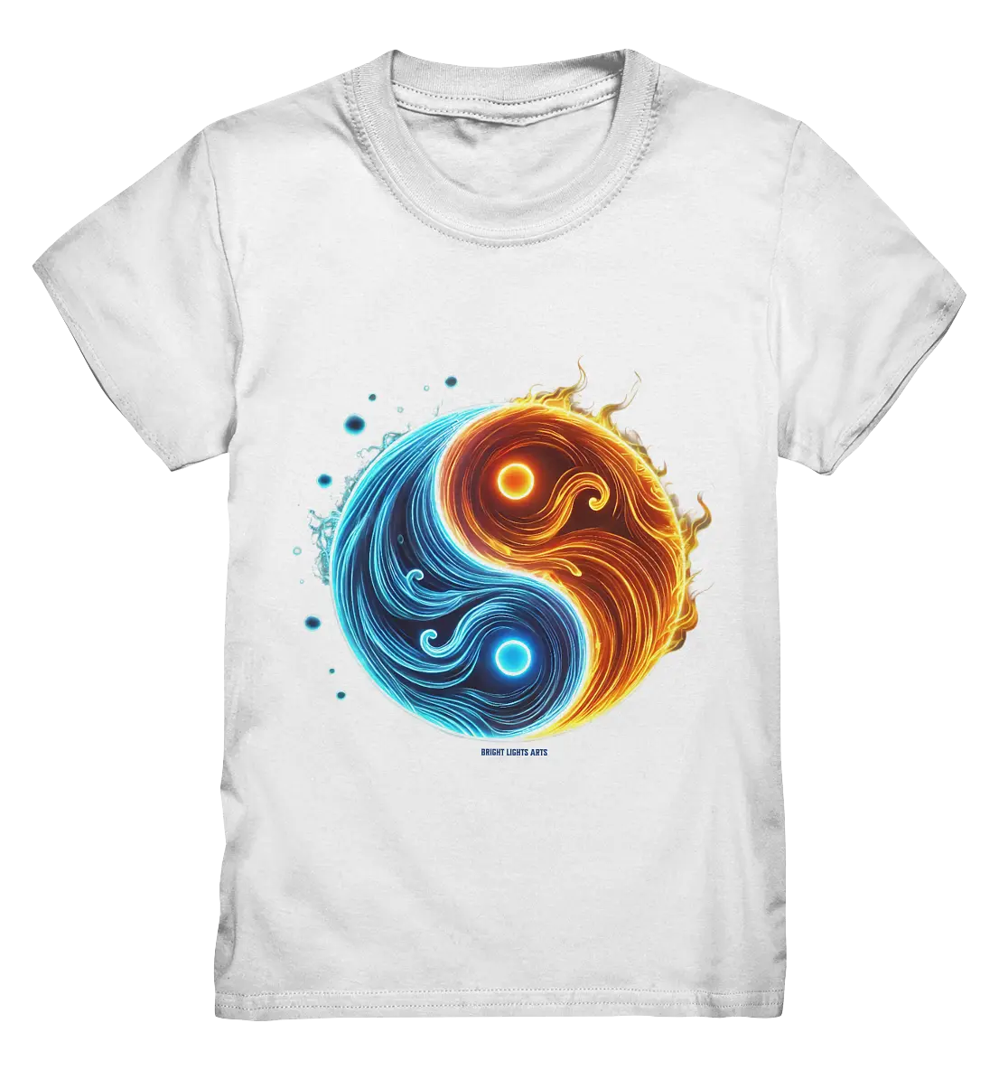 Wasser und Feuer – Yin-Yang-Design der Gegensätze - Kids Premium Shirt Bright Lights Arts
