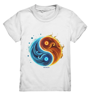 Wasser und Feuer – Yin-Yang-Design der Gegensätze - Kids Premium Shirt Bright Lights Arts