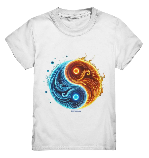 Wasser und Feuer – Yin-Yang-Design der Gegensätze - Kids Premium Shirt Bright Lights Arts