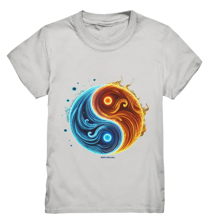 Wasser und Feuer – Yin-Yang-Design der Gegensätze - Kids Premium Shirt Bright Lights Arts
