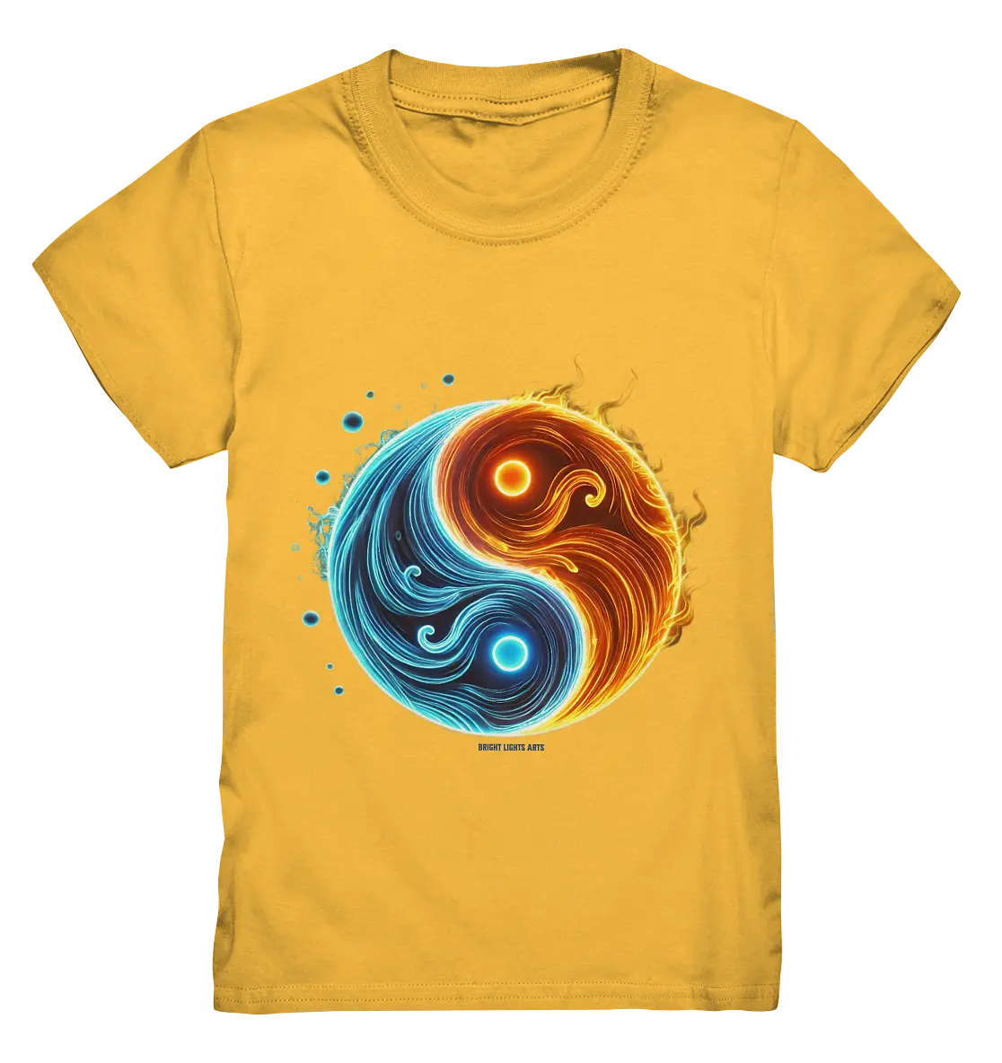 Wasser und Feuer – Yin-Yang-Design der Gegensätze - Kids Premium Shirt Bright Lights Arts