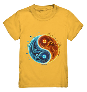 Wasser und Feuer – Yin-Yang-Design der Gegensätze - Kids Premium Shirt Bright Lights Arts