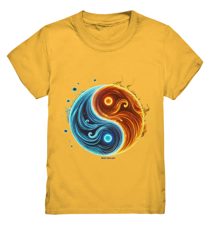 Wasser und Feuer – Yin-Yang-Design der Gegensätze - Kids Premium Shirt Bright Lights Arts