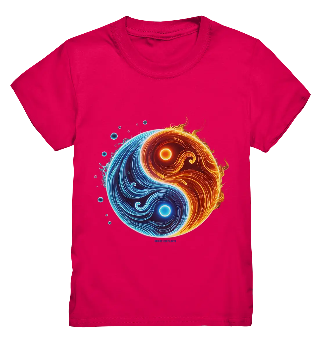 Wasser und Feuer – Yin-Yang-Design der Gegensätze - Kids Premium Shirt Bright Lights Arts