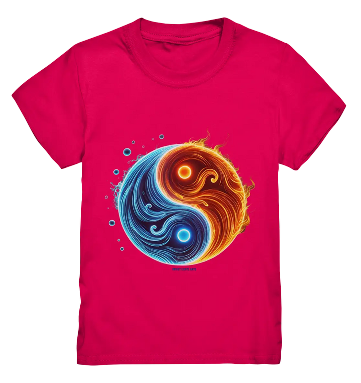 Wasser und Feuer – Yin-Yang-Design der Gegensätze - Kids Premium Shirt Bright Lights Arts