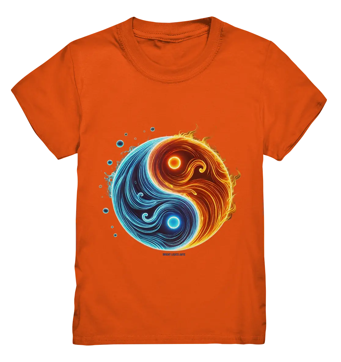 Wasser und Feuer – Yin-Yang-Design der Gegensätze - Kids Premium Shirt Bright Lights Arts