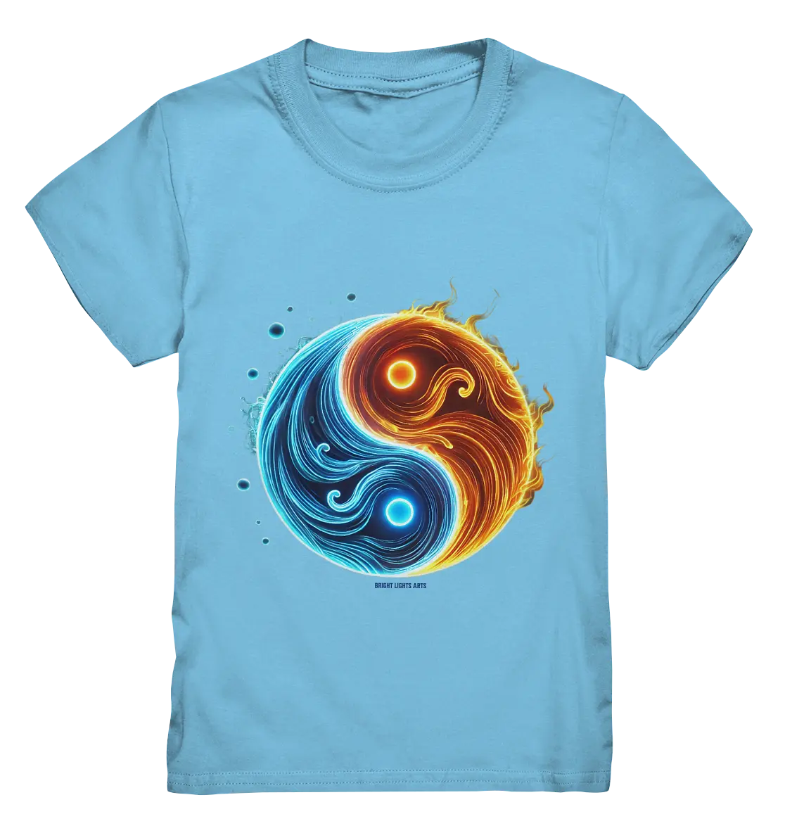 Wasser und Feuer – Yin-Yang-Design der Gegensätze - Kids Premium Shirt Bright Lights Arts