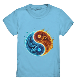 Wasser und Feuer – Yin-Yang-Design der Gegensätze - Kids Premium Shirt Bright Lights Arts