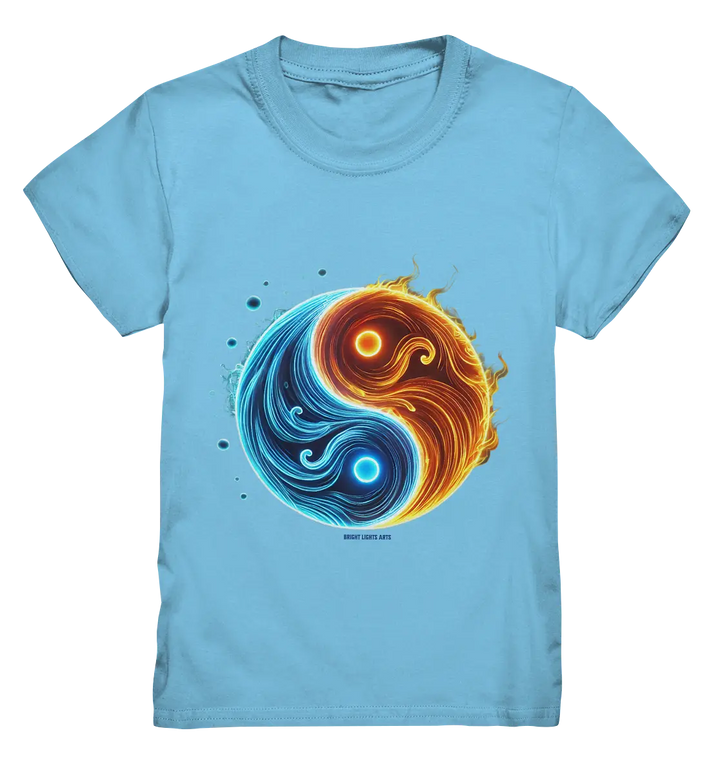 Wasser und Feuer – Yin-Yang-Design der Gegensätze - Kids Premium Shirt Bright Lights Arts