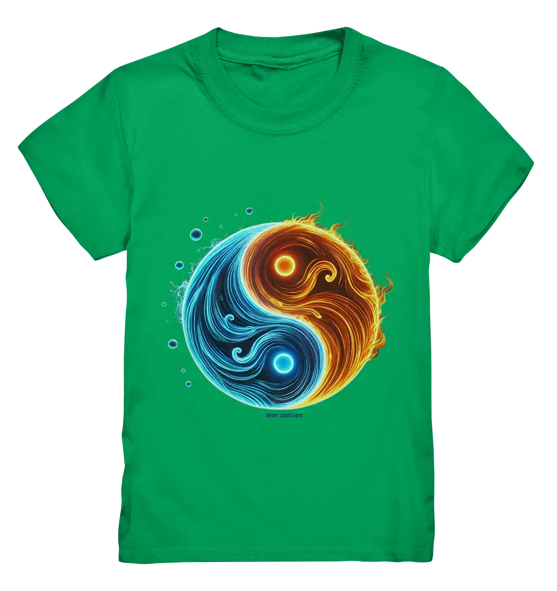 Wasser und Feuer – Yin-Yang-Design der Gegensätze - Kids Premium Shirt Bright Lights Arts