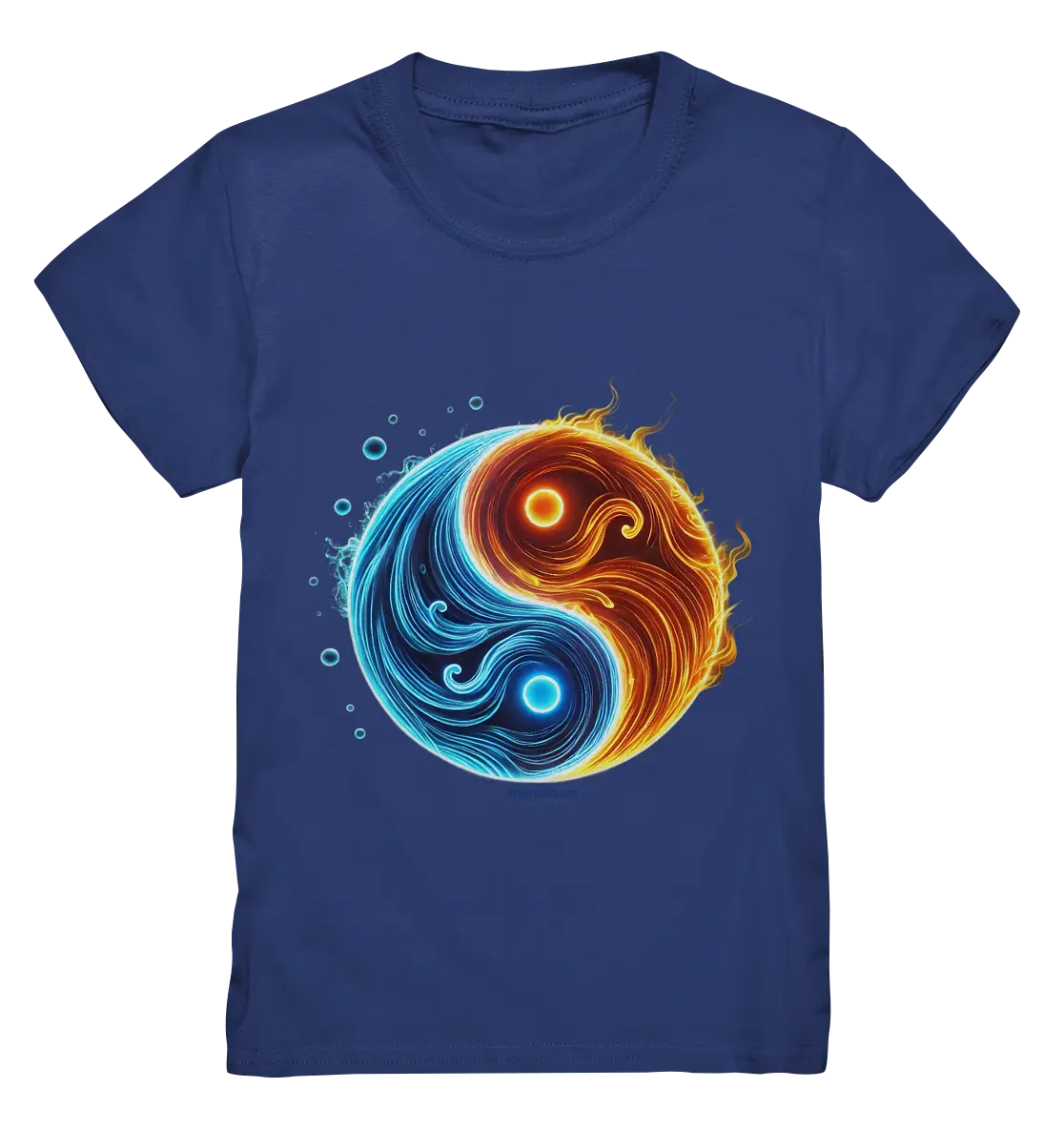Wasser und Feuer – Yin-Yang-Design der Gegensätze - Kids Premium Shirt Bright Lights Arts