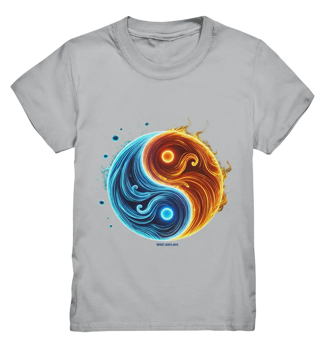 Wasser und Feuer – Yin-Yang-Design der Gegensätze - Kids Premium Shirt Bright Lights Arts