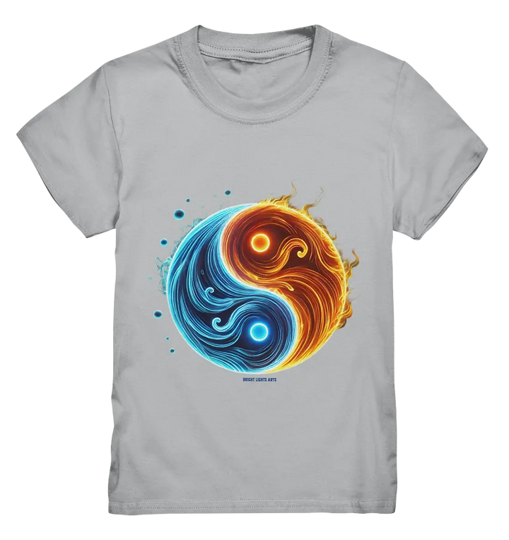Wasser und Feuer – Yin-Yang-Design der Gegensätze - Kids Premium Shirt Bright Lights Arts