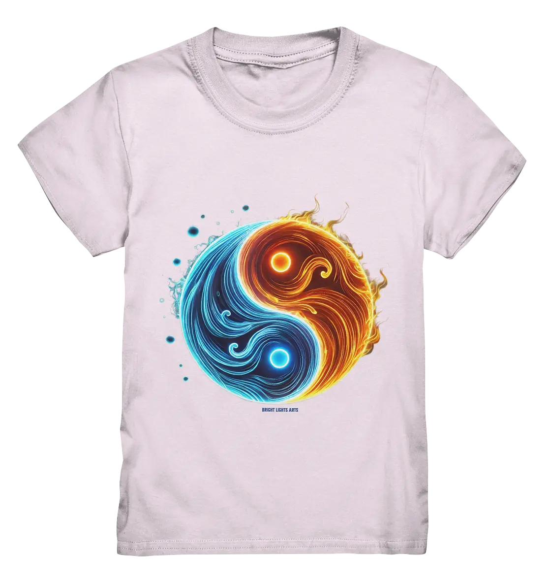 Wasser und Feuer – Yin-Yang-Design der Gegensätze - Kids Premium Shirt Bright Lights Arts
