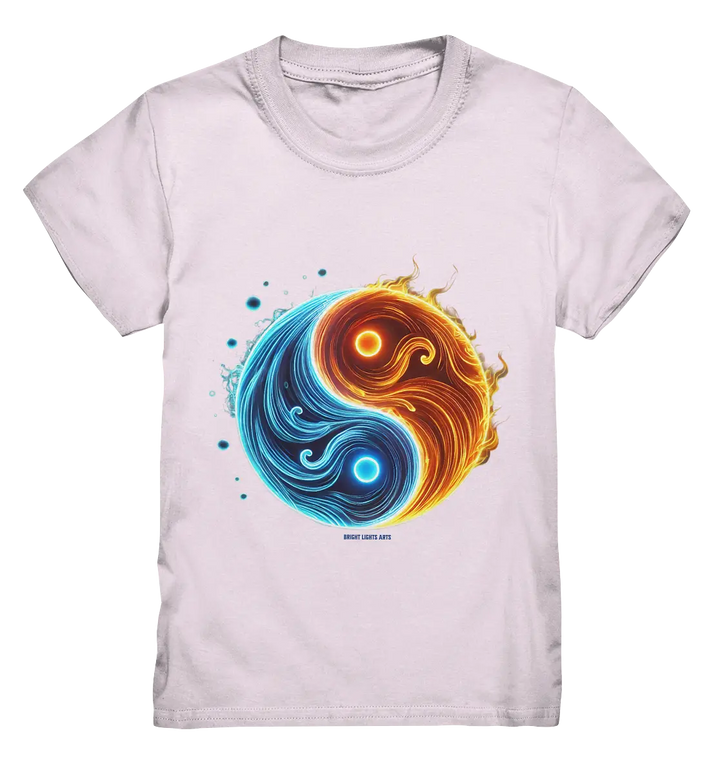 Wasser und Feuer – Yin-Yang-Design der Gegensätze - Kids Premium Shirt Bright Lights Arts