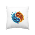 Wasser und Feuer – Yin-Yang-Design der Gegensätze - Kissen 40x40cm Bright Lights Arts