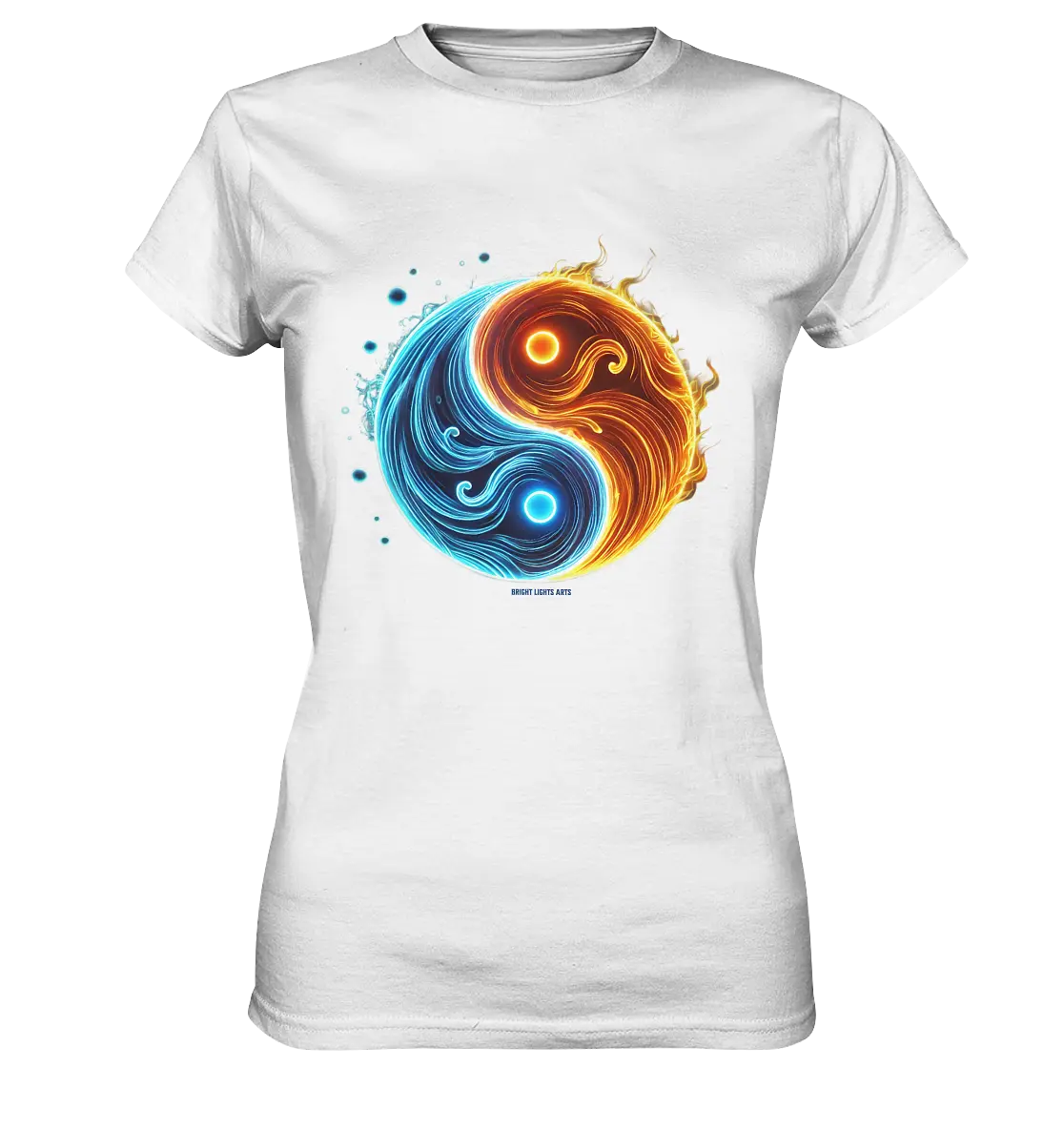 Wasser und Feuer – Yin-Yang-Design der Gegensätze - Ladies Premium Shirt Bright Lights Arts
