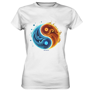 Wasser und Feuer – Yin-Yang-Design der Gegensätze - Ladies Premium Shirt Bright Lights Arts