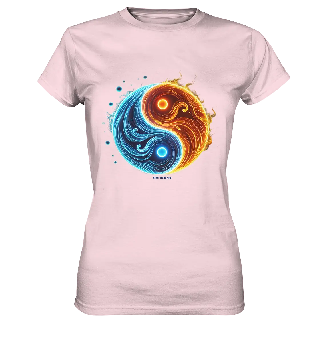 Wasser und Feuer – Yin-Yang-Design der Gegensätze - Ladies Premium Shirt Bright Lights Arts