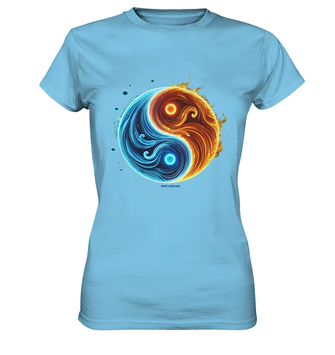 Wasser und Feuer – Yin-Yang-Design der Gegensätze - Ladies Premium Shirt Bright Lights Arts