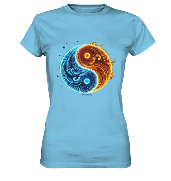 Wasser und Feuer – Yin-Yang-Design der Gegensätze - Ladies Premium Shirt Bright Lights Arts