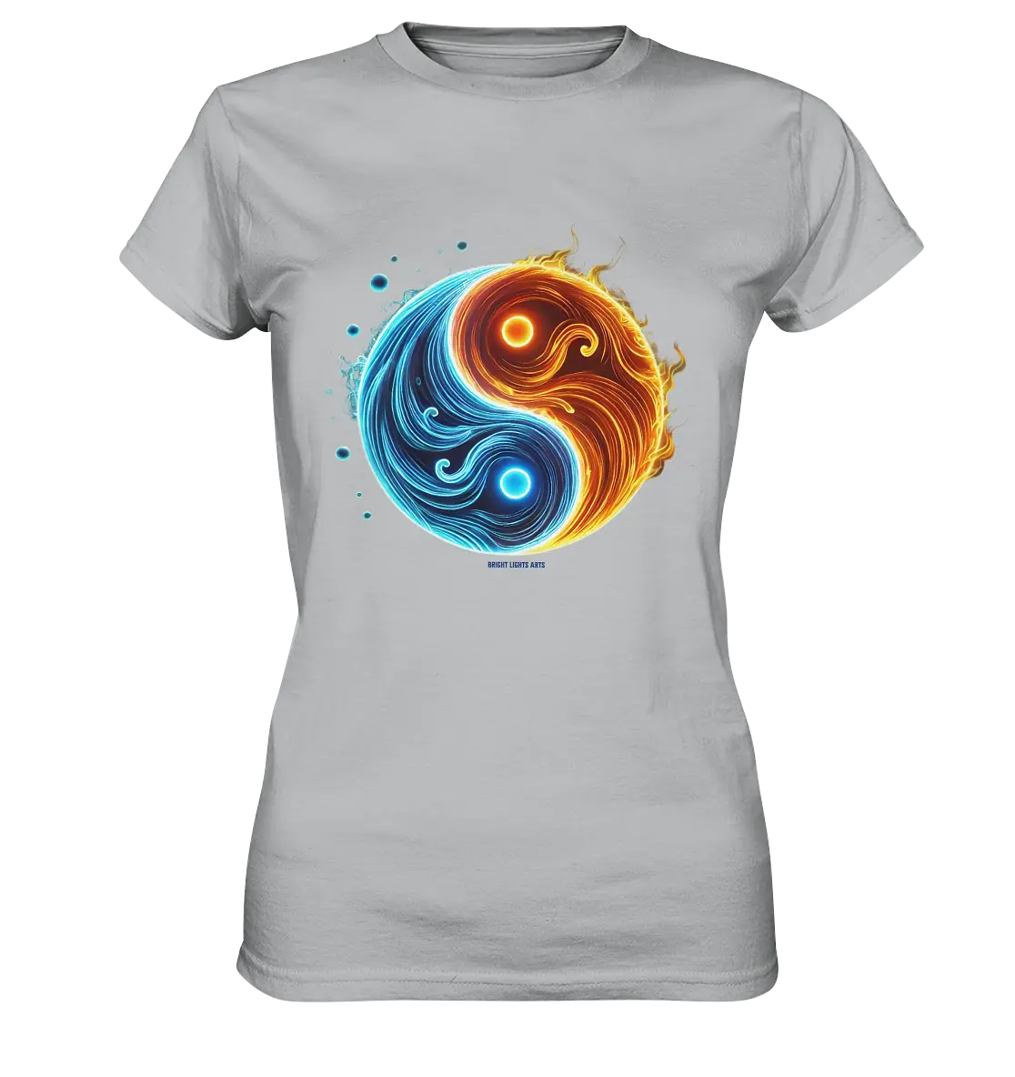 Wasser und Feuer – Yin-Yang-Design der Gegensätze - Ladies Premium Shirt Bright Lights Arts
